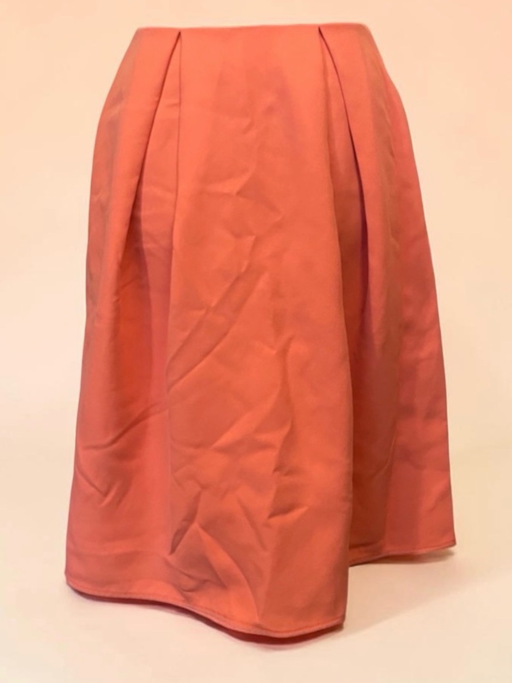 Chelsea28 Peach Coral A-Line Pleated Skirt